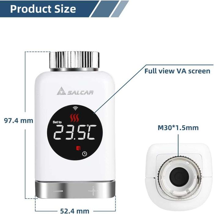 Termostat de radiator SALCAR TRV801W termostat inteligent de încălzire