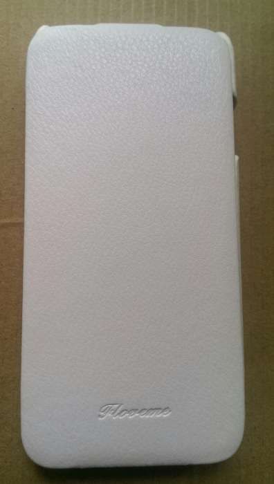 Husa FLOVEME, piele naturala cu clapeta, pentru Iphone 7, culoare alba