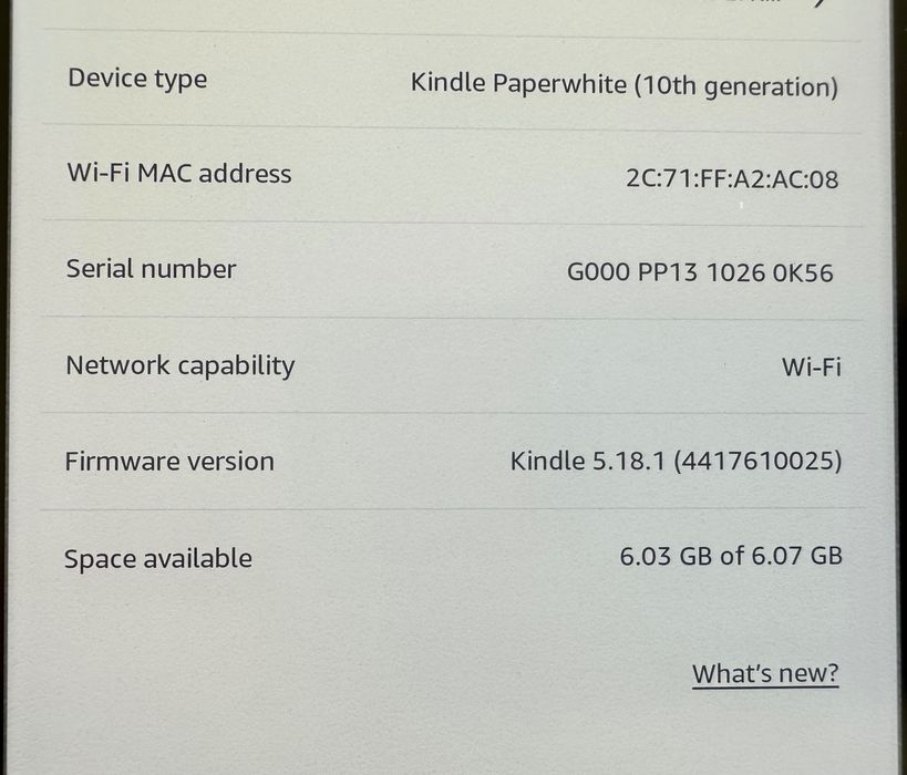 Kindle paper white 10