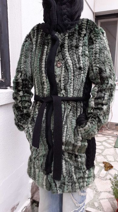 Palton Desigual cu tricot coat pentru damă, femei