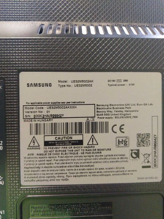 Части за ЛЕД ТВ Samsung UE32M5002AK