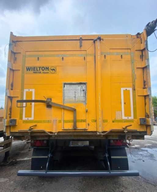 Semiremorcă basculantă din aluminiu WIELTON 42m³, 2009, stare PERFECTĂ, fără rugină, axă liftantă cu disc SAF.