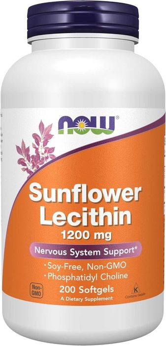 NOW Sunflower Lecithin – Поддержка нервной системы и здоровья клеток