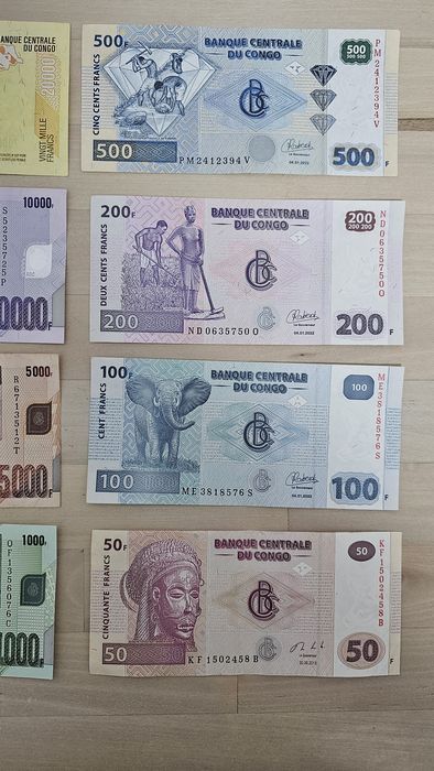 Serie bacnote Congo necirculate