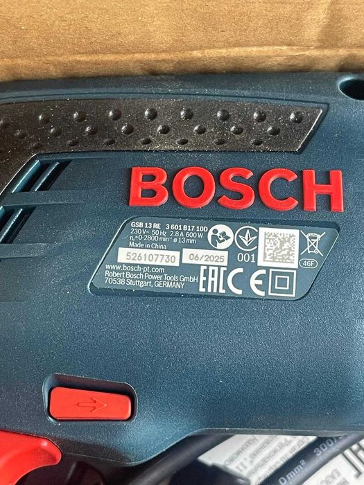 Masina de gaurit cu percutie Bosch - GSB 13 RE, 600 W, mandrina rapida, 13 mm, turatie reglabila