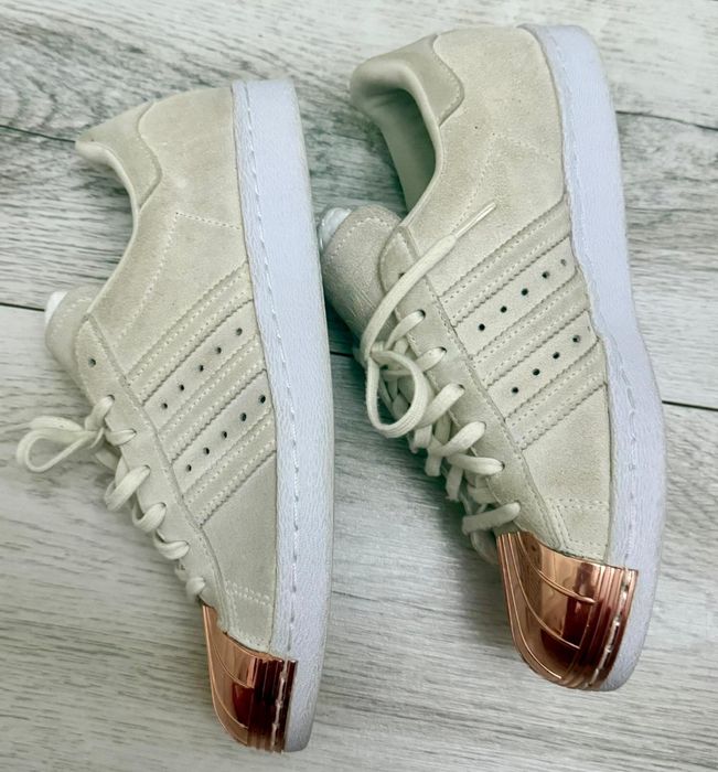 Adidas Superstar Metal Toe Rose Gold | Piele naturală suede | Model RAR | Luxury sneakers