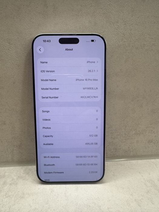 Като Нов! iPhone 16 Pro Max 512GB White Titanium