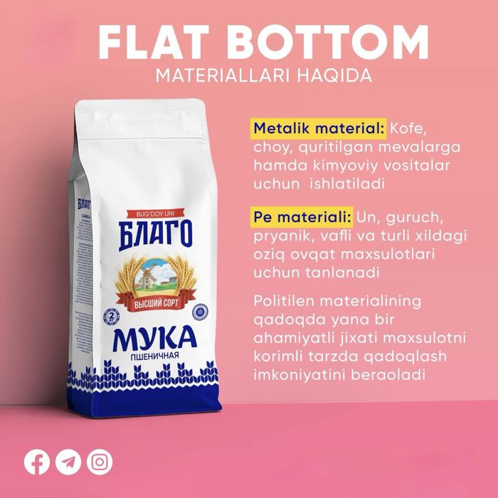 Paket flat bottom zip-lock