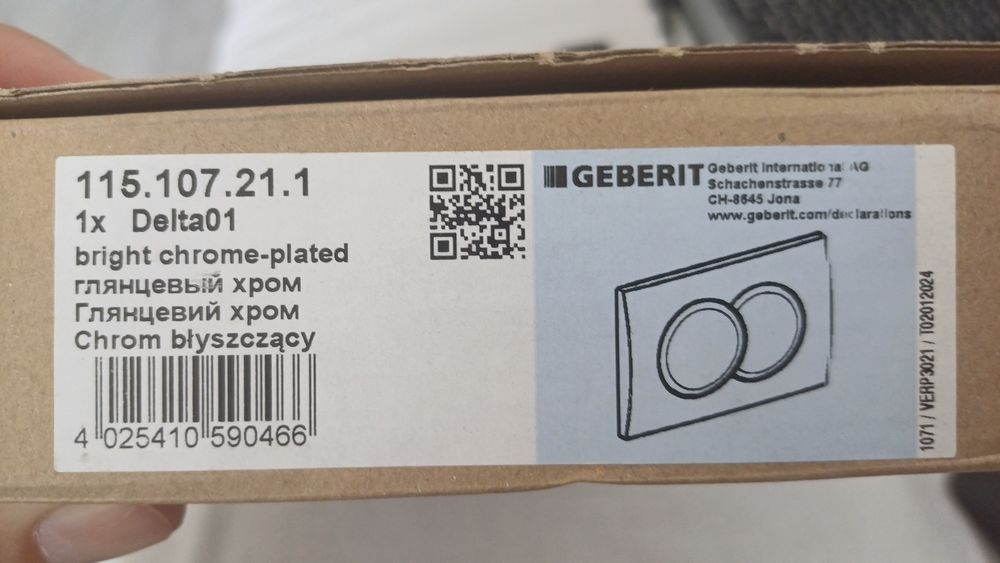 Clapeta geberit delta 01 crom