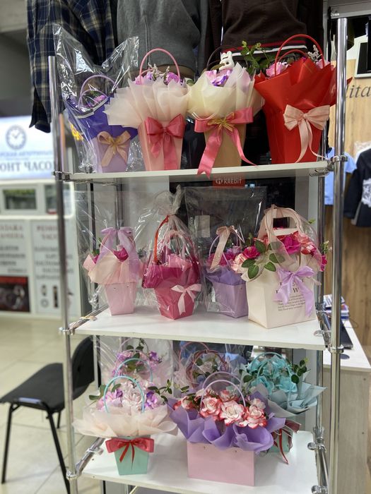 Букет из мыльных роз