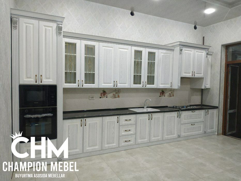 Хашаматли КЛАССИКА услубида ошхона мебеллари | Кухонный гарнитур
