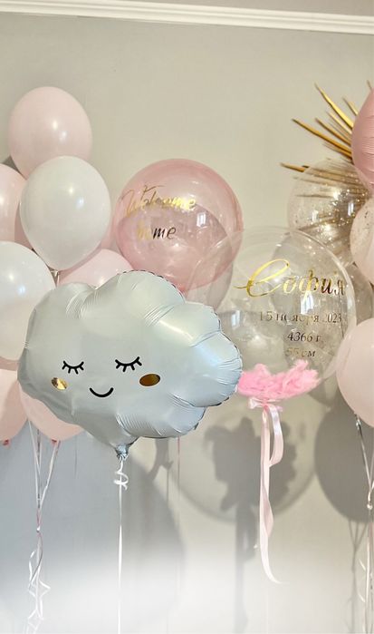 Оформление шарами на выписку