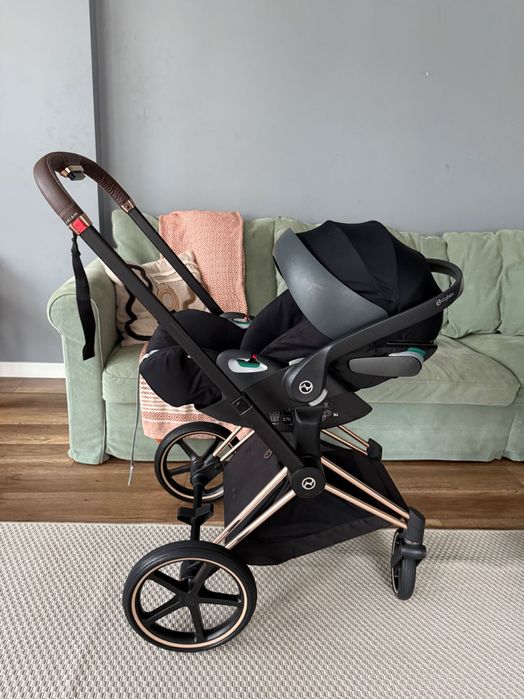 Set Cybex Priam Rose Gold + scoica de masina Cybex Cloud Z2+ adaptoare