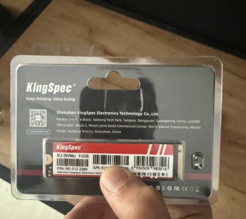 512GB NVMe Kingspec 8GB DDR4 SodiMM 3200Mhz