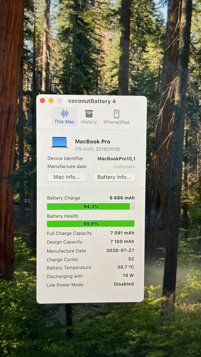 Apple MacBook Pro 15” (2018) | i7 6-Core | 16GB RAM | 512GB SSD | Нова батерия