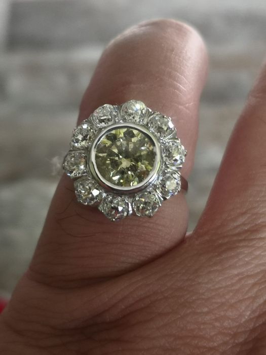 Vind inel din aur 14kt cu diamante 3,7ct