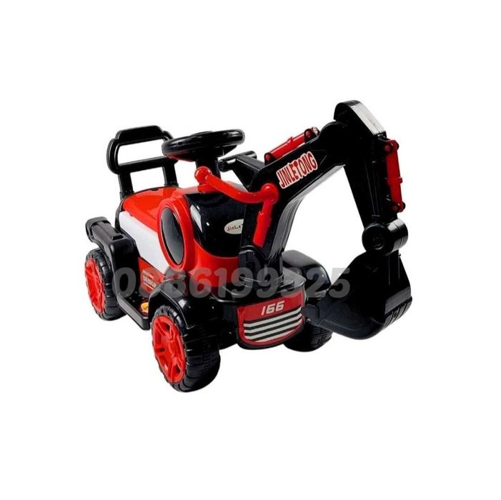 Детски Багер Кола за бутане със звук и светлини