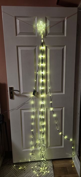 Гирлянда роса для елки со звездой, 2 метр длиной 10 ветка