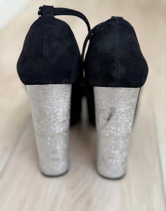 Туфли черный замшевый