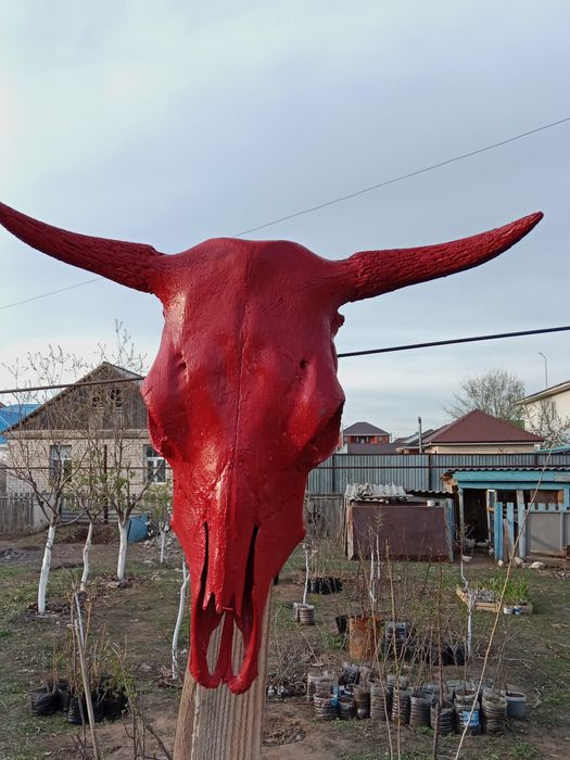 Голова Быка для декора сада