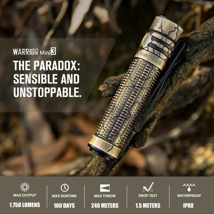 Lanternă OLIGHT Warrior Mini 3 Cracked Brass