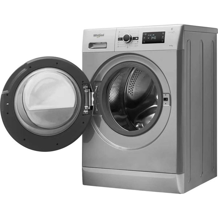 Masina de spalat rufe cu uscator Whirlpool FWDG96148SBS EU FreshCare+, 1400 RPM, 9 kg spalare, 6 kg uscare