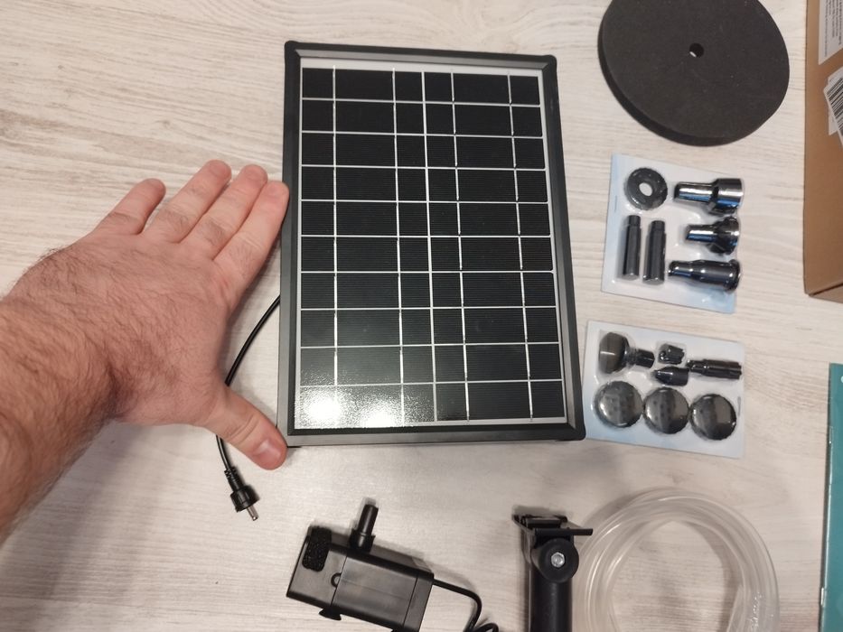 Pompă solară pentru fântână Biling 8W, cu baterie 3600 mAh și filtru