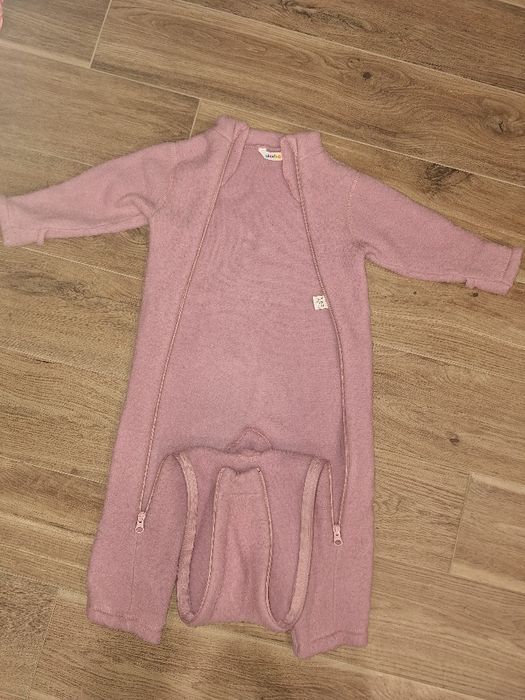 Salopeta overall lână merinos 12 18 luni 80 cm