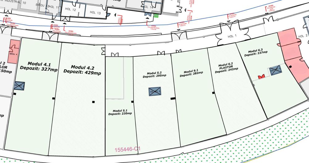 Spații industriale de închiriat – între 220 mp și 429 mp