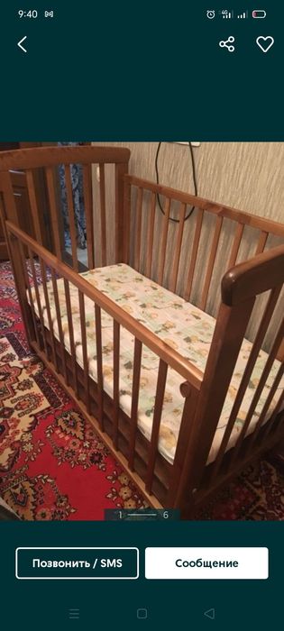 Детская кроватка в хорошем состаяни росия