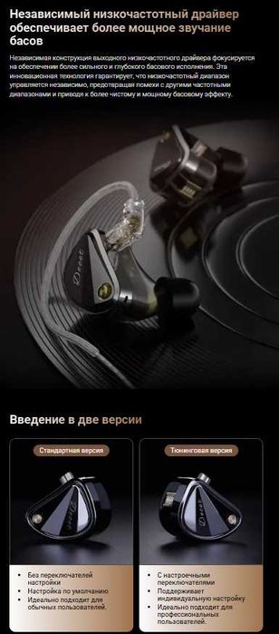 Новинка новые запечатанные проводные наушники KZ Decet Hi-Fi 5DD