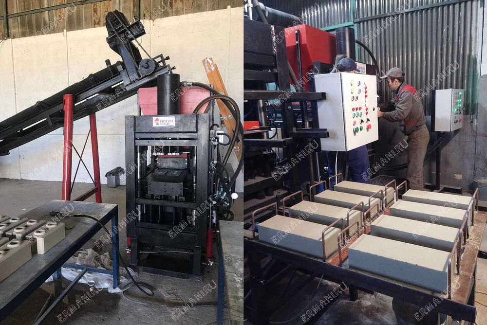 Presa pentru producerea caramida LEGO. ERMANI hiper-80AT