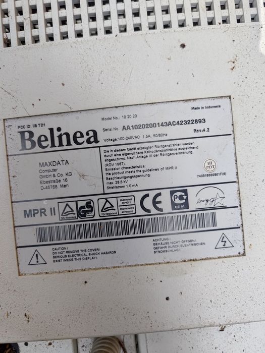 4 monitoare CRT vintage – Belinea, Dell, Prodisma, 1451CLR – lot