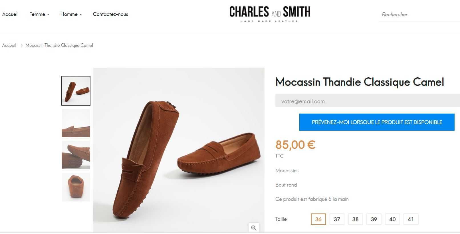 Mocassin femme cheap charles et smith