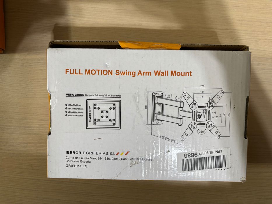 Suport Perete TV sau Monitor 13-43" - 20kg VESA 75/100/200mm, Mic