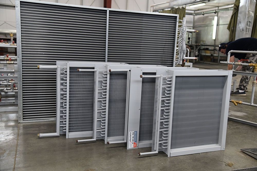 Теплообменник канальный, калорифер, водяной нагреватель