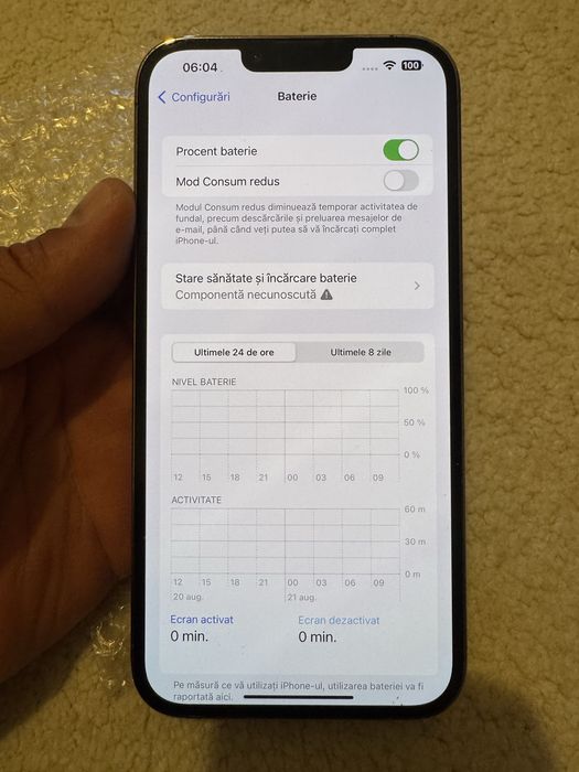 Iphone 13 pro max ios 16.1 , baterie noua