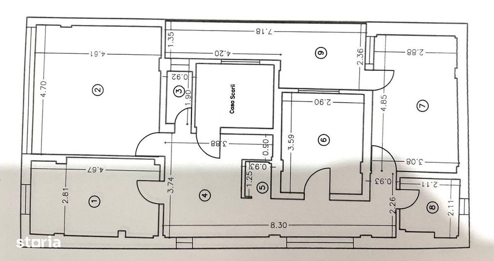 Delfinariu- apartament 3 camere in vila