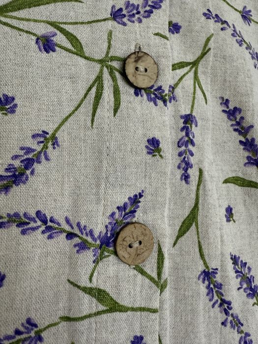 Платье хлопок/лен расцветка лаванда