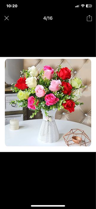 Продам искуссвенные цветы в вазочке. В композиции 3 веточки