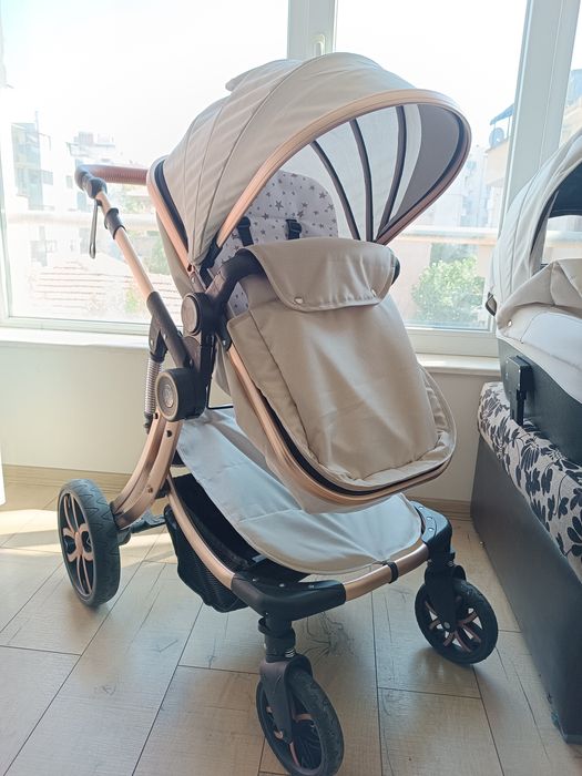 Moni Polly 3в1 - Комбинирана детска количка, бежова
