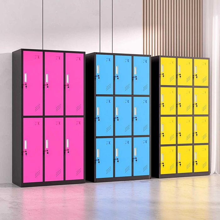 Metall shkaf razdevalka uchun – 1 dan 5 gacha bo‘limli