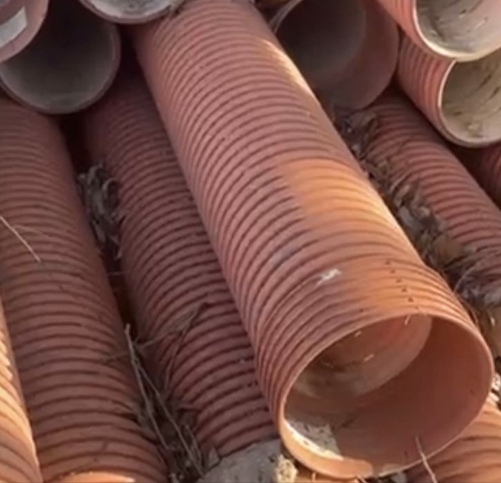 Пластиковые двухслойные гафрированные Дренажные трубы новые