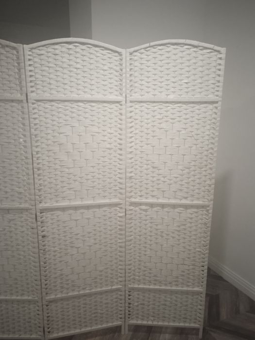Ширма белая 200 см из дерева