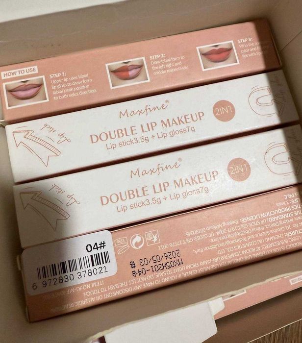 Помада/блеск двухсторонняя 2-в-1 MAXFINE