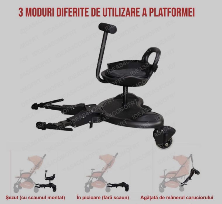 Buggy Board Universal adaptor carucior al doilea copil sezut maner centuri