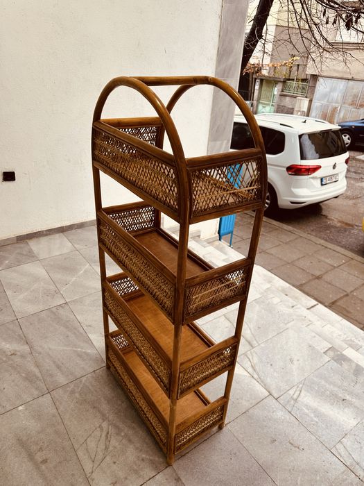 Ратанова етажерка – скандинавски стил, внос от Дания