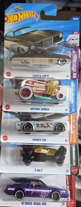 Pachet 5 mașinuțe sigilate Hot Wheels TH Treasure Hunt
