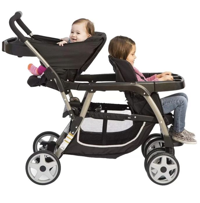 Шикарная коляска для двойни, близнецов, двухместное