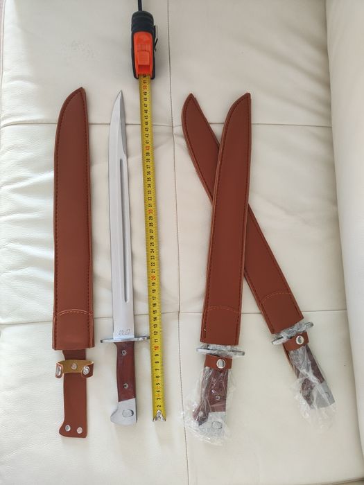Maceta 50 cm Baioneta Vânătoare Pescuit + Teaca Piele